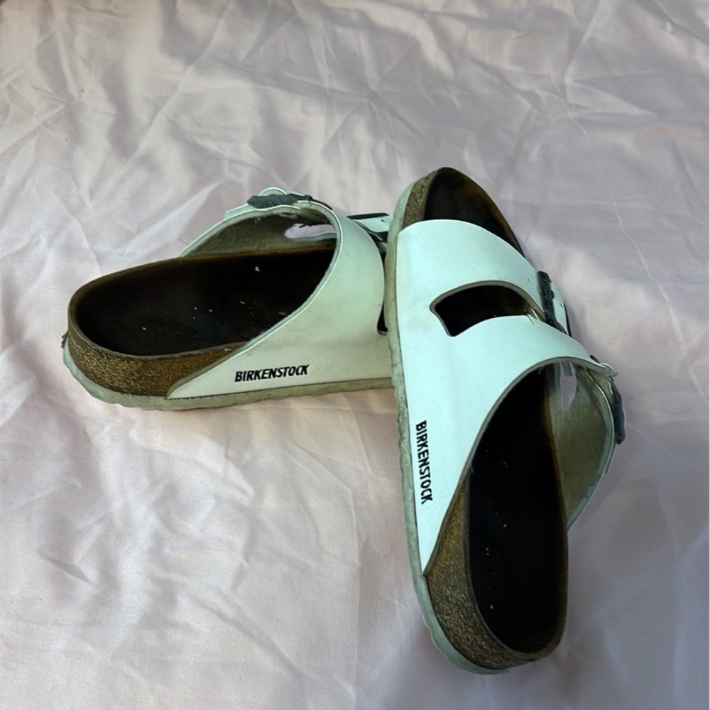 White Arizona Birkenstocks